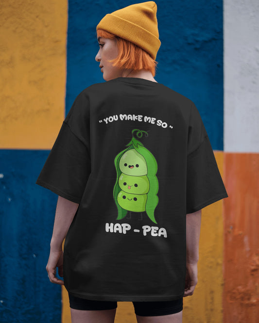 Peas & Giggles Women Oversized T-shirt