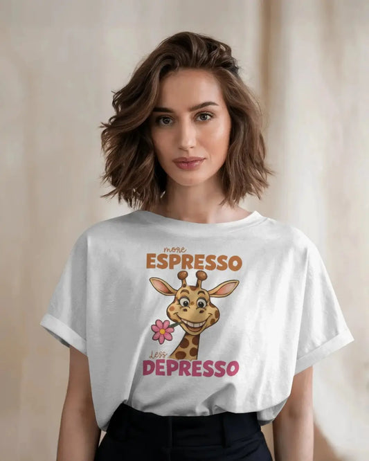 Espresso Giraffe Women Oversized T-shirt